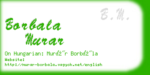 borbala murar business card